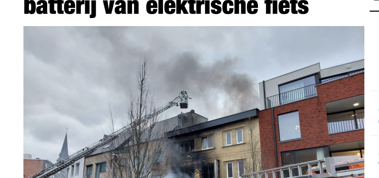 Nieuwsblad - brand elektrische fiets